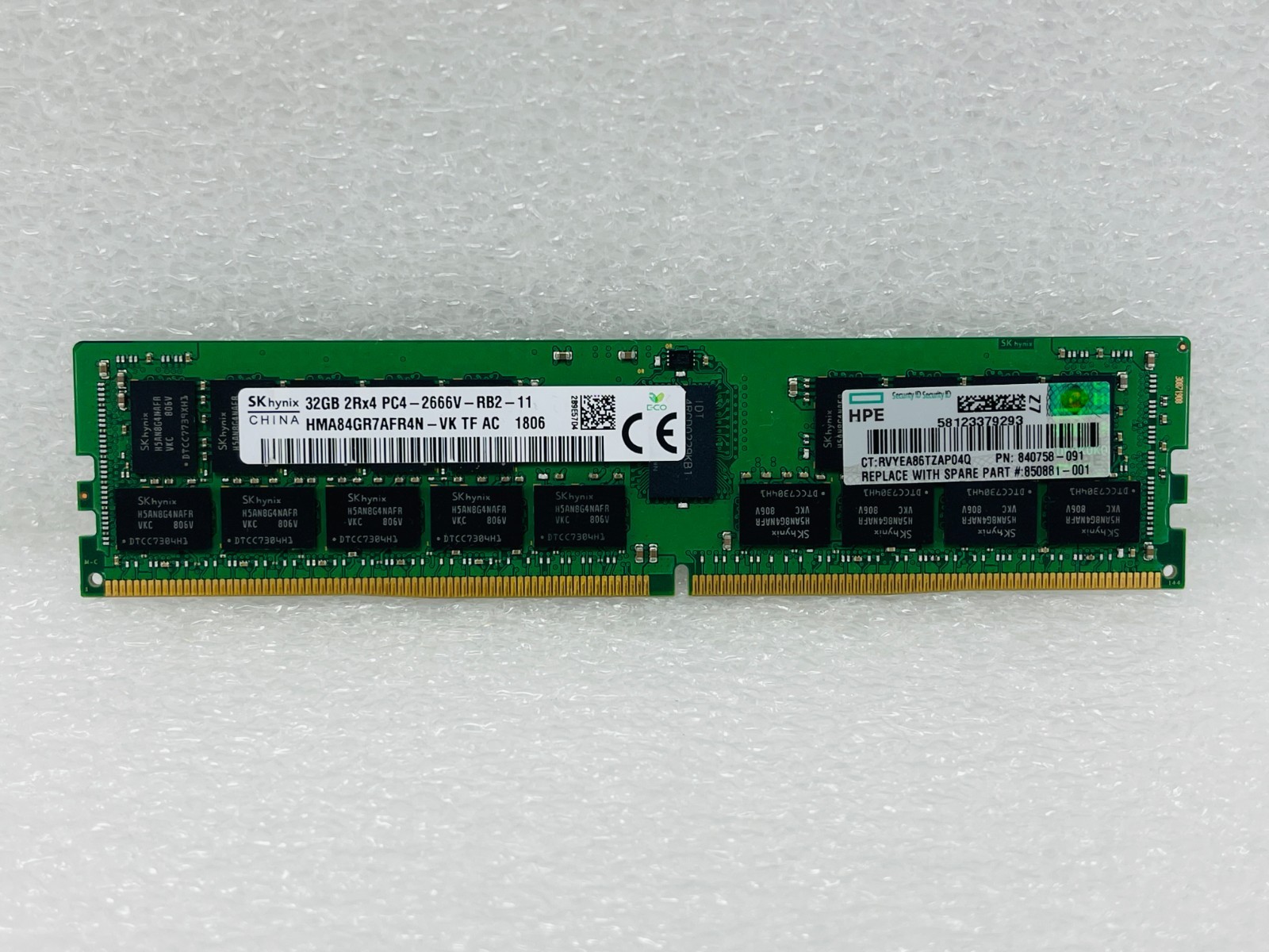 USED - SK HYNIX HMA84GR7AFR4N-VK 32GB DDR4 2666 2Rx4 ECC REG RDIMM Server Memory