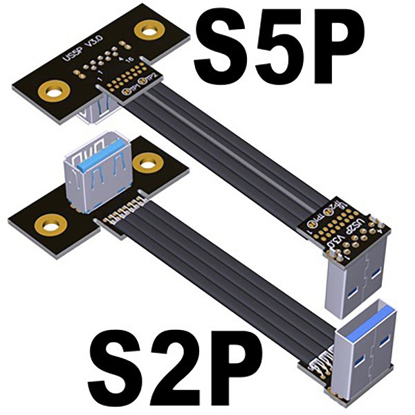 ADT-Link USB3.0 Type-A Extension Cable Male to Female Motherboard Front Panel