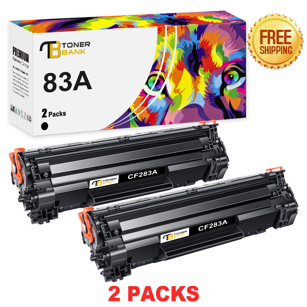 2x Premium Black CF283A 83A Toner Cartridge for HP LaserJet M127fw M127fn M125nw