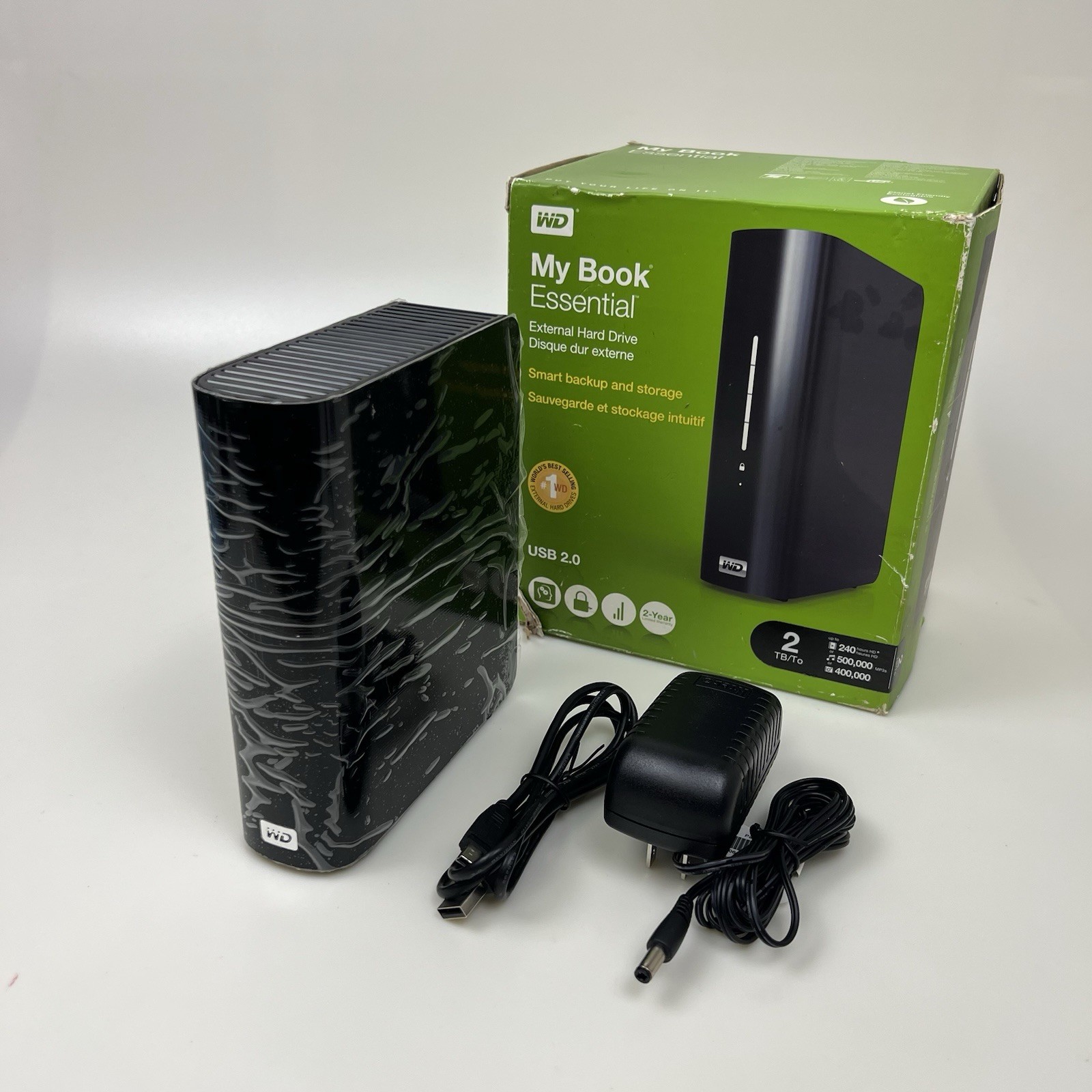 WD My Book Essential 2TB USB 2.0 External Hard Drive 0 SMART Hours Tested