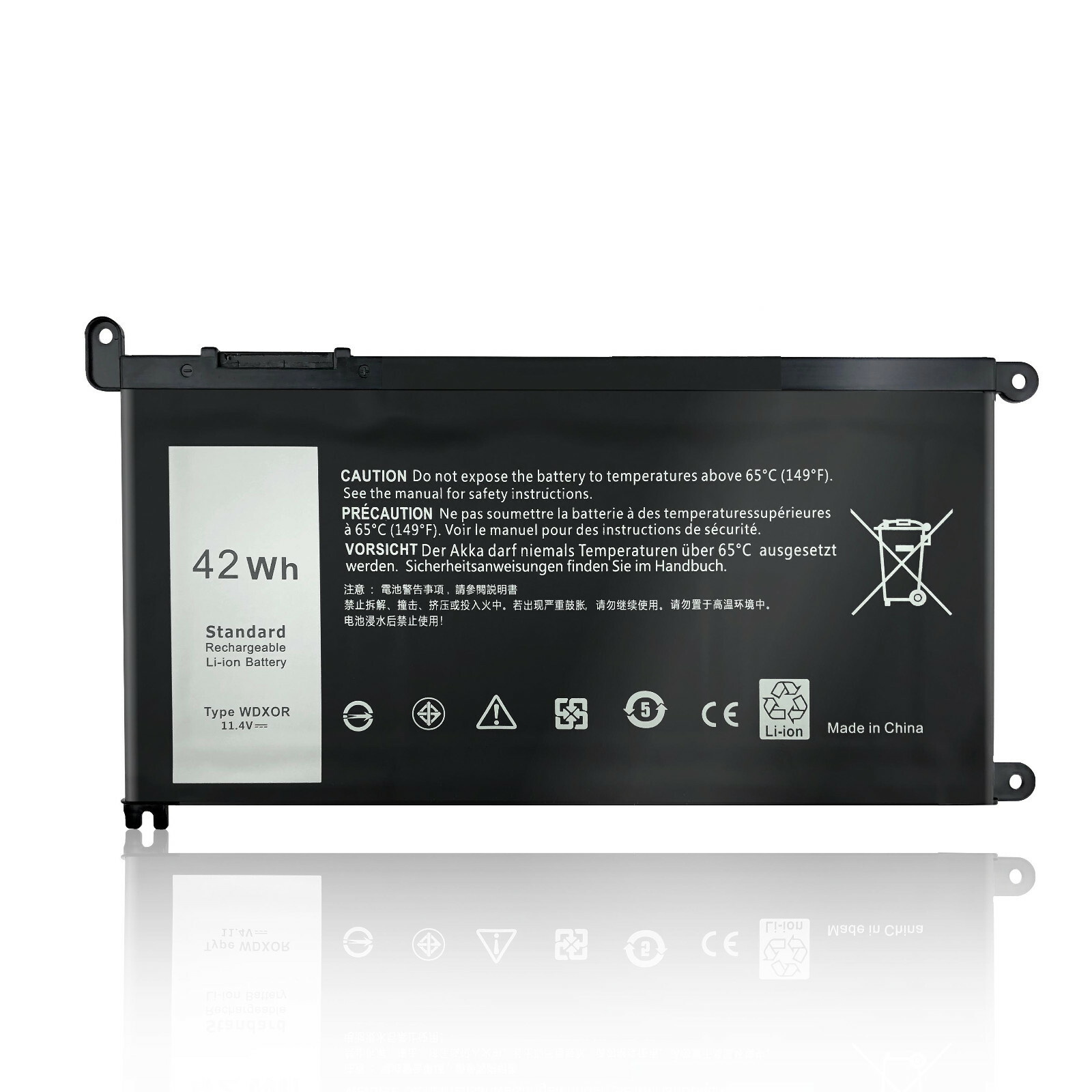 42Wh 11.4V New Laptop Battery For Dell Inspiron 13 5368 5378 5379 0CYMGM WDX0R