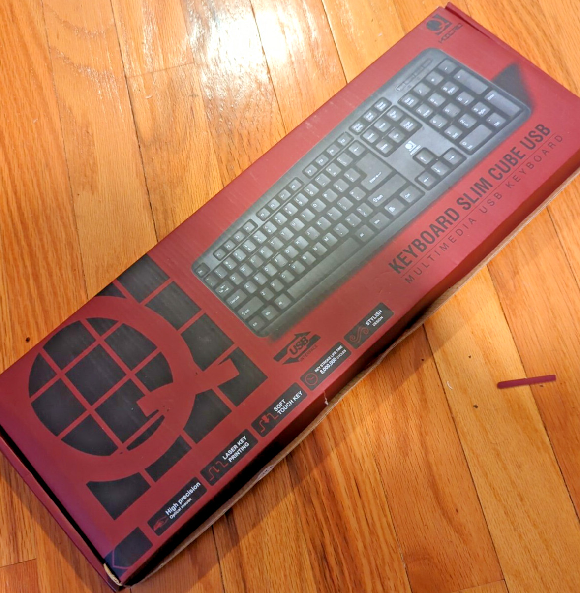 Q Micro Keyboard Slim Cube USB Black in Original Box