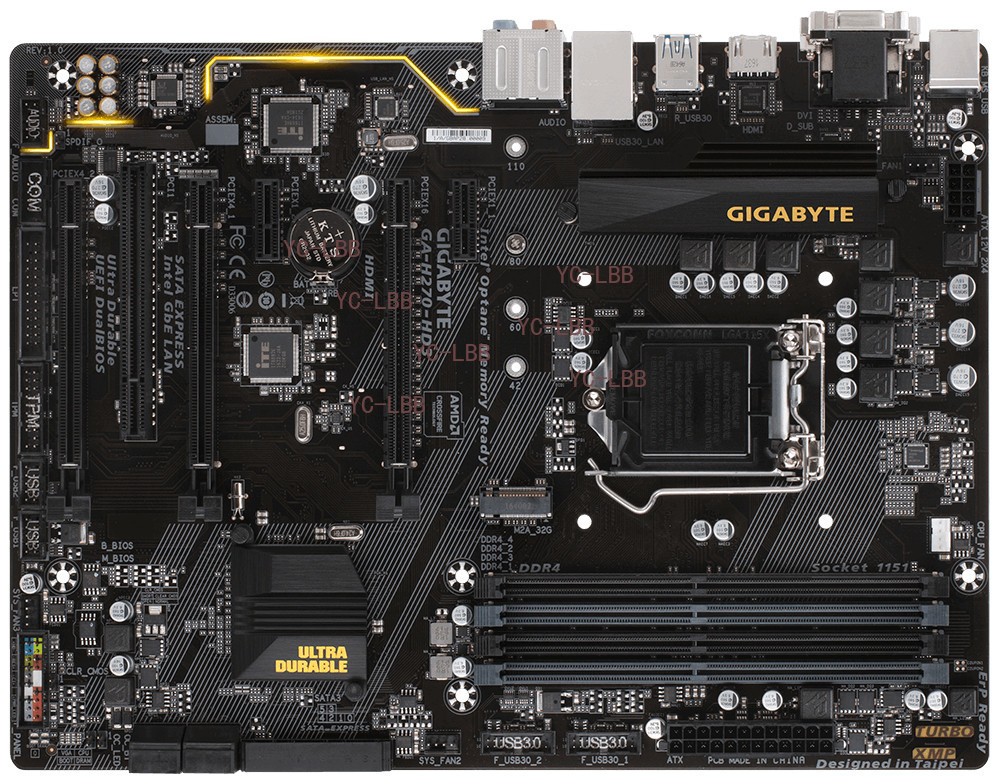 FOR Gigabyte GA-H270-HD3 H270-HD3 DDR4 H270 LGA1151 Motherboard Test OK