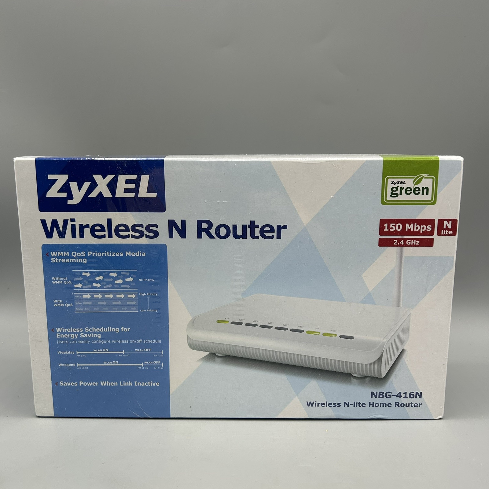 Centurylink Zyxel NBG-416N Wireless N-lite Home Router 150mbps 2.4ghz