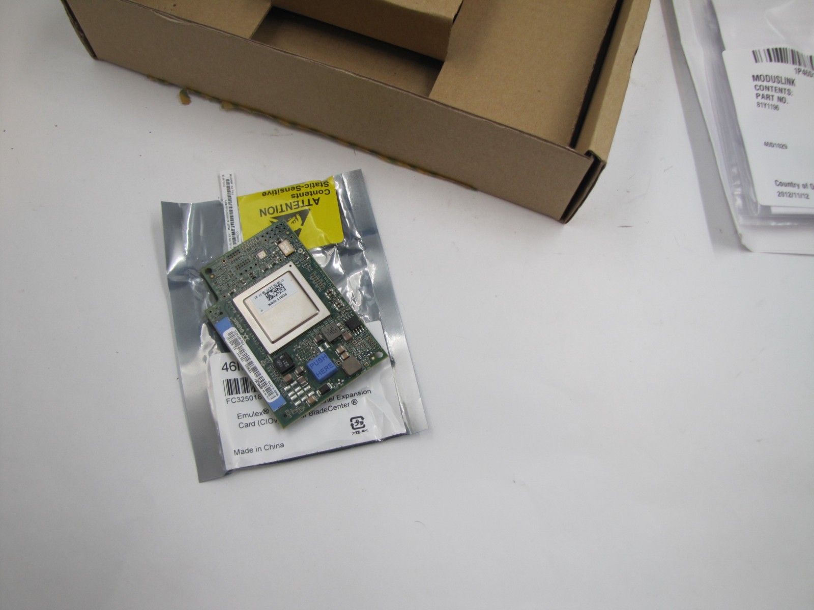 IBM Emulex 46M6140 8Gb Fibre Channel Expansion Card CIOv for BladeCenter