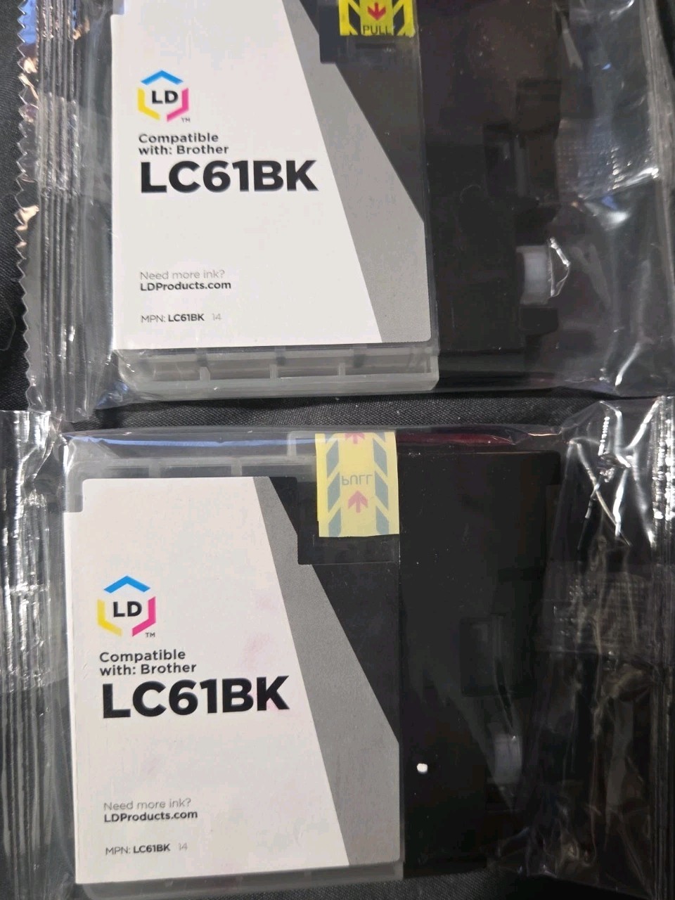 LD Compatible 2PK LC61BK 14 Brother LC61 Black Ink Cartridge