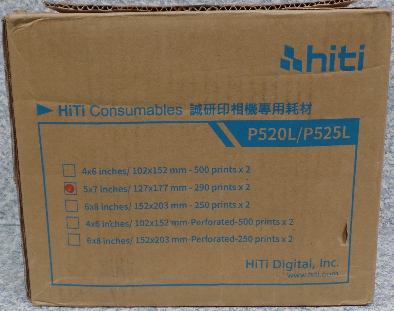 HiTi Digital Consumables P520L P525L 5x7" 290 Prints x2 Media Print Kit NEW 