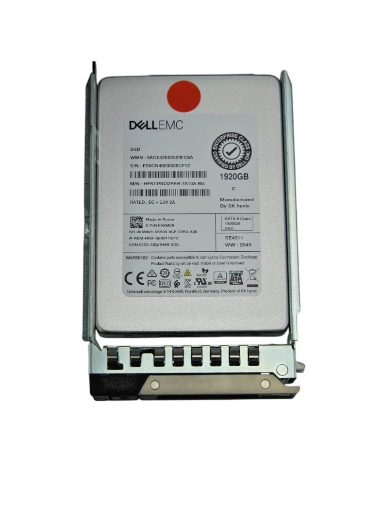 Dell Enterprise SE4011 1.92TB SATA 6Gb/s RI 2.5" SSD 0XMV9 (70-79% Health)