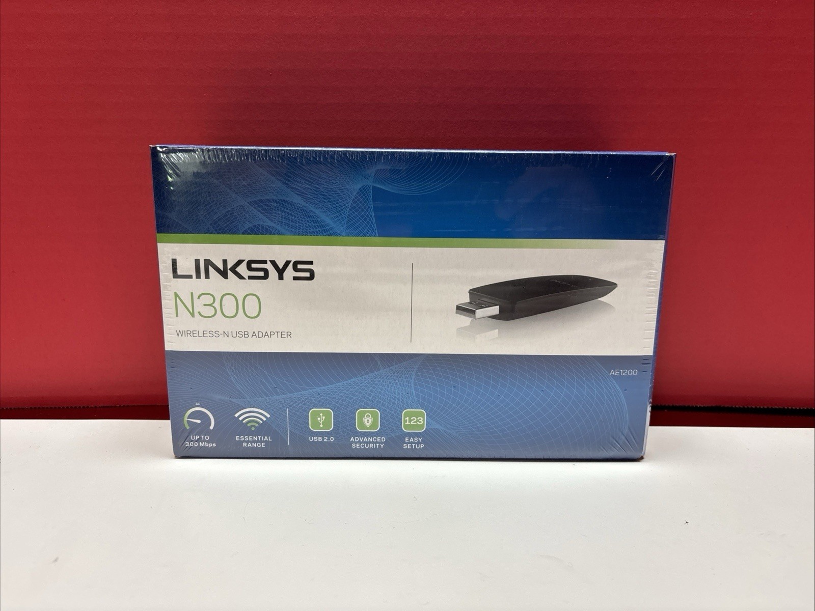 NEW LINKSYS N300 Wireless-N USB Adapter AE1200 Easy Set Up Sealed Box