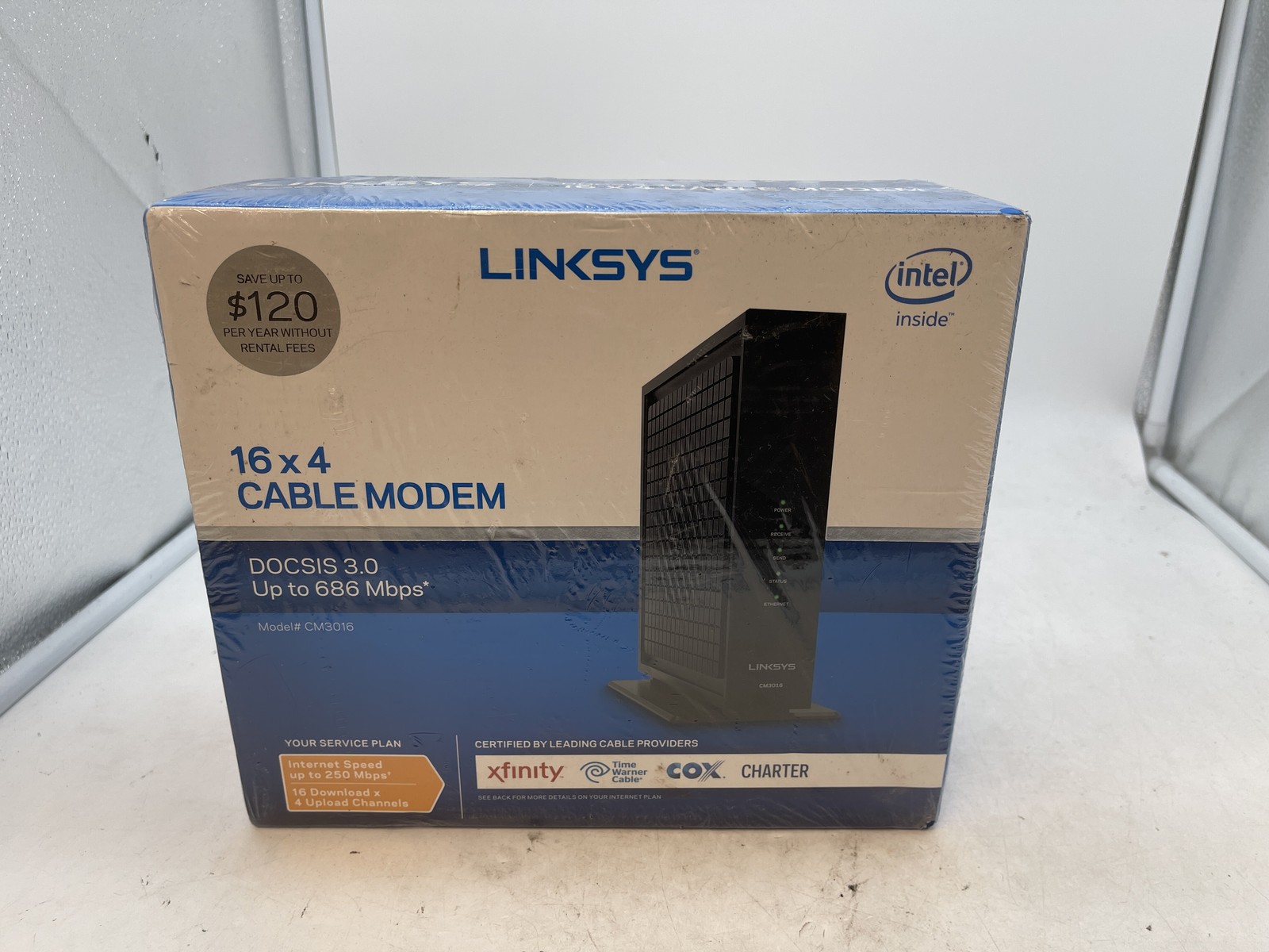 NEW/Sealed - Linksys CM3016 16x4 DOCSIS 3.0 Cable Modem - Free S/H