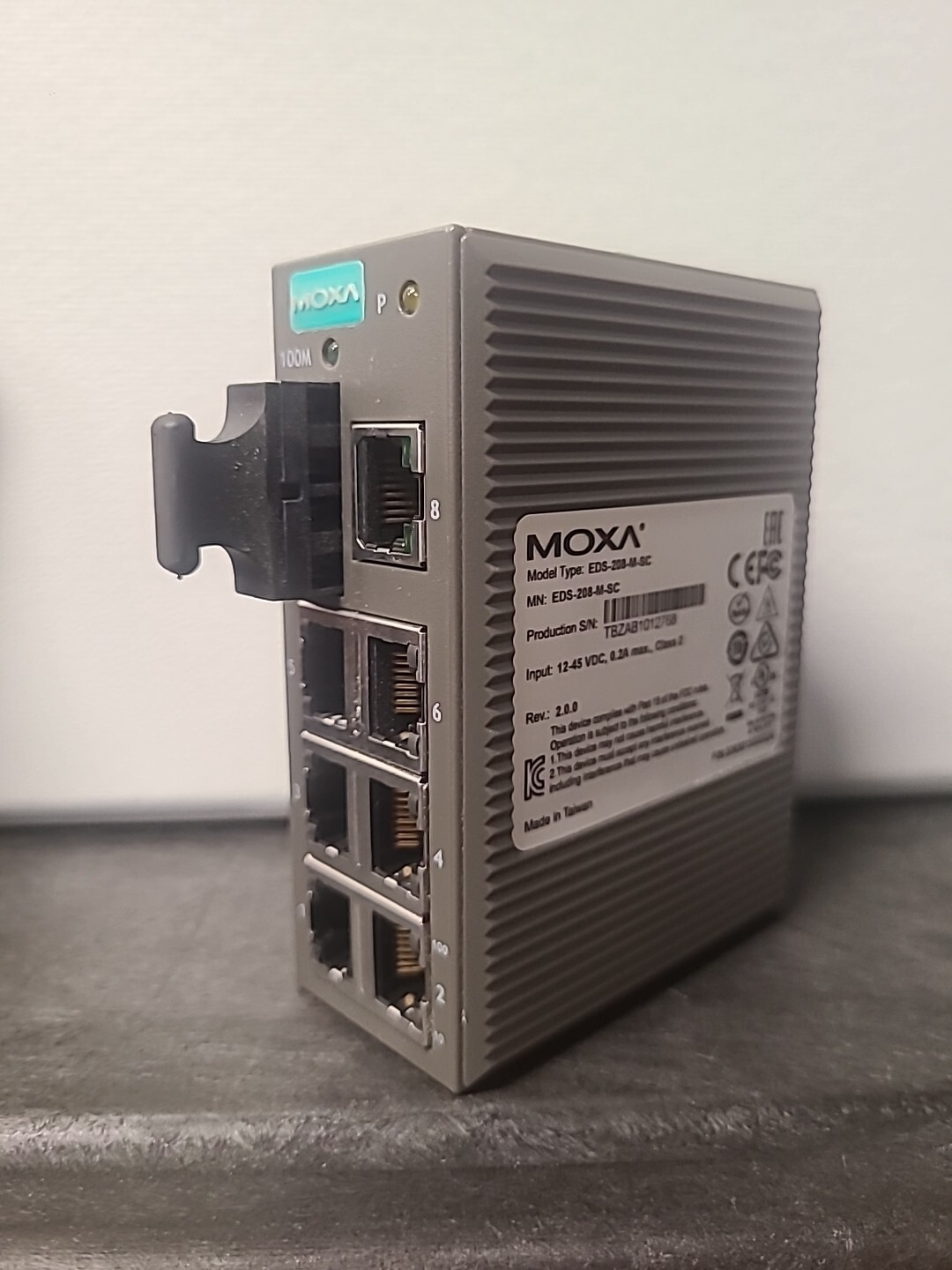 MOXA EDS-208-M-SC Industrial Ethernet Switch
