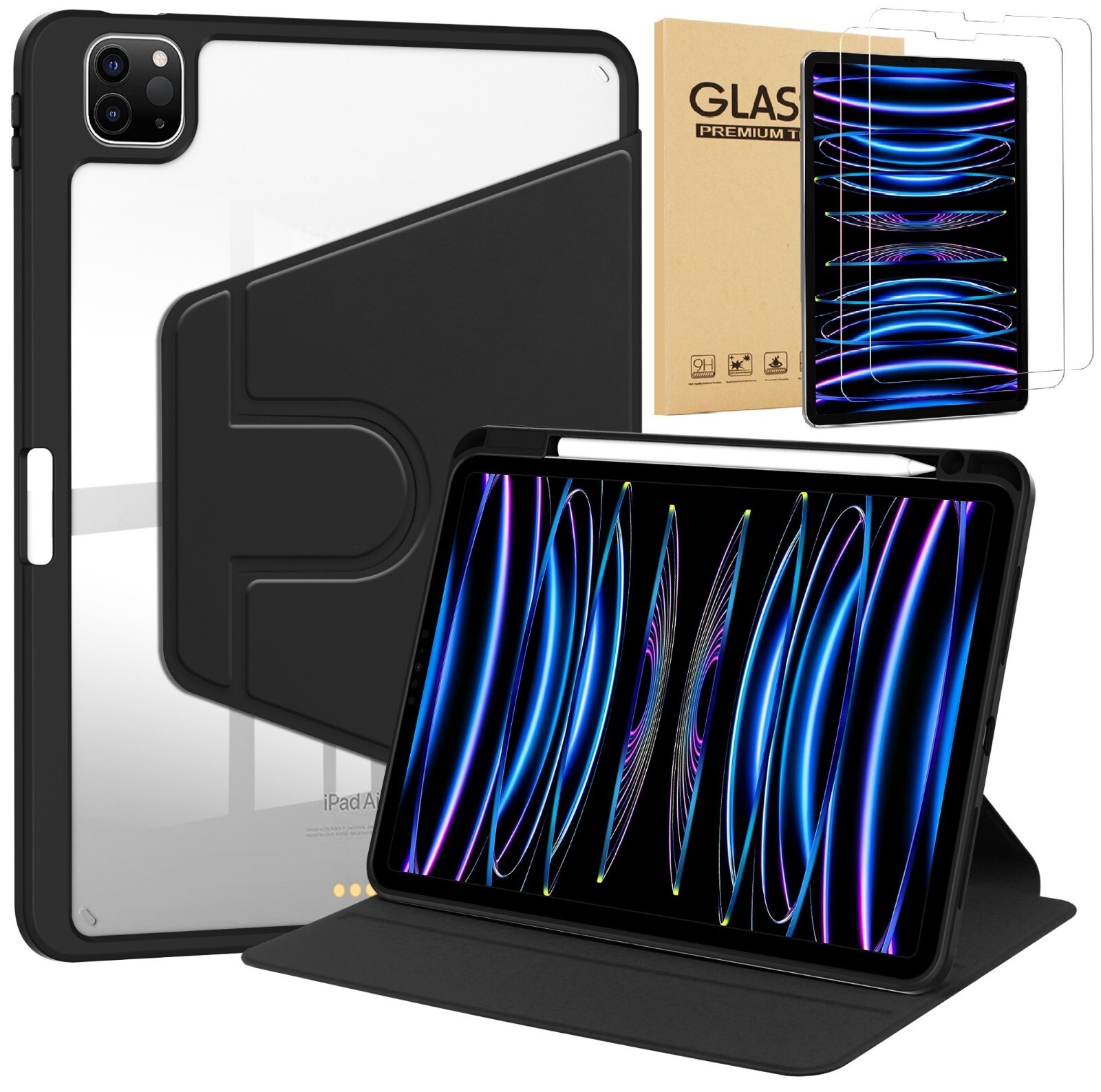 Hybrid Slim Case for iPad Air 5th/4th Gen (2022/2020) 10.9 Inch Clear Back Shell
