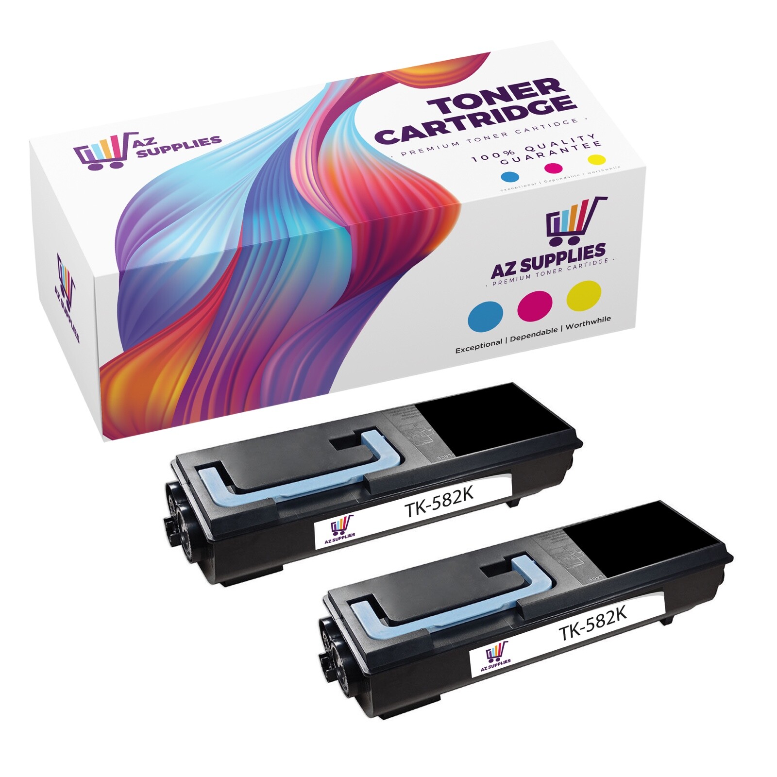 Kyocera Mita Compatible Toner Cartridge for TK-582K FS-C5150DN Black 2 Pack