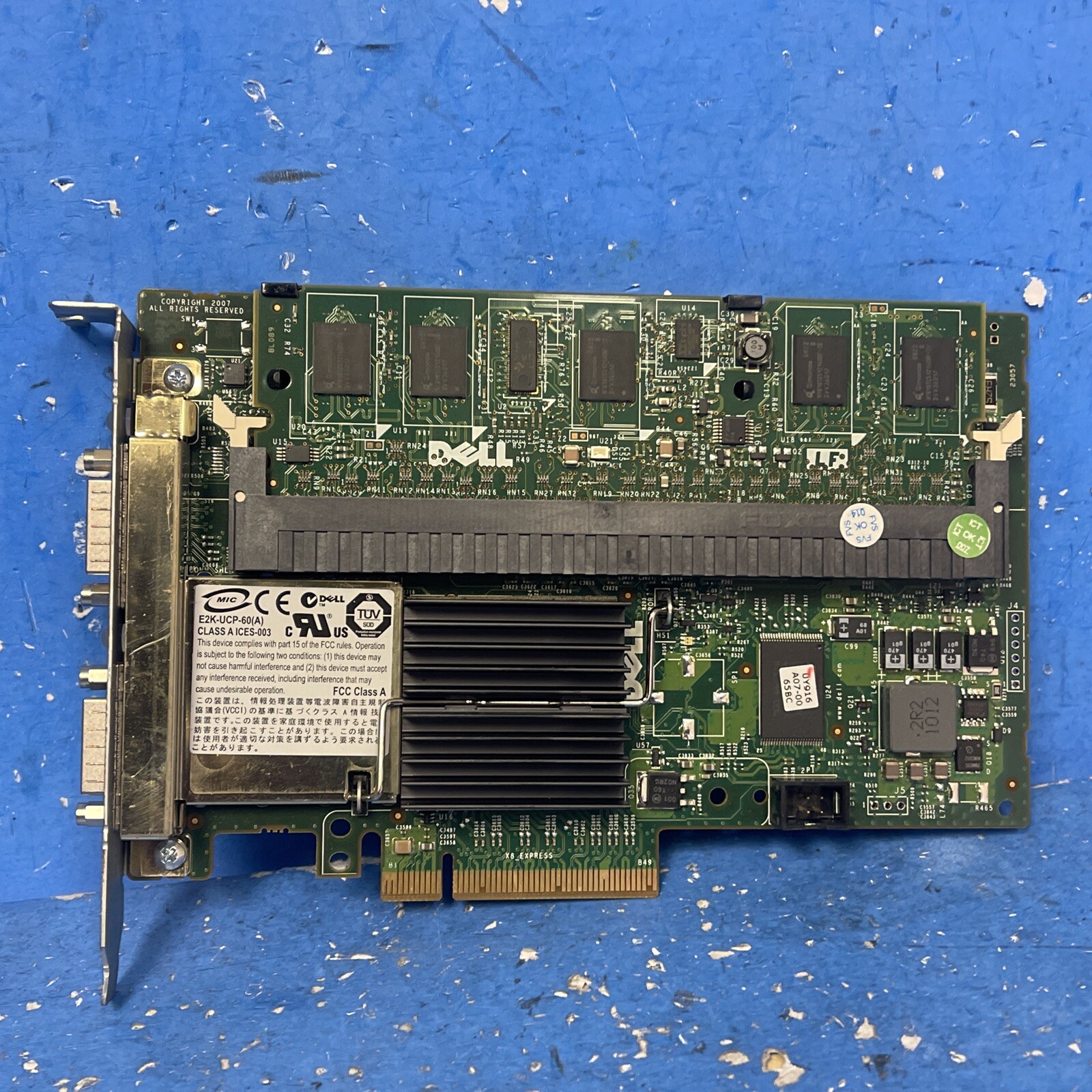 DELL F989F 0F989F DELL PERC 6/E 512MB PCI-E POWEREDGE SAS RAID CONTROLLER
