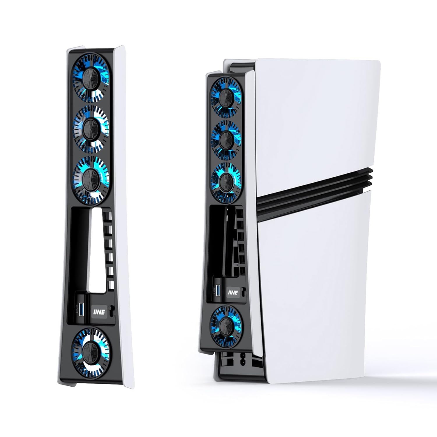 Cooling Fan for PS5 Pro, Efficient Cooler Fan with Adjustable Speed/Led Light