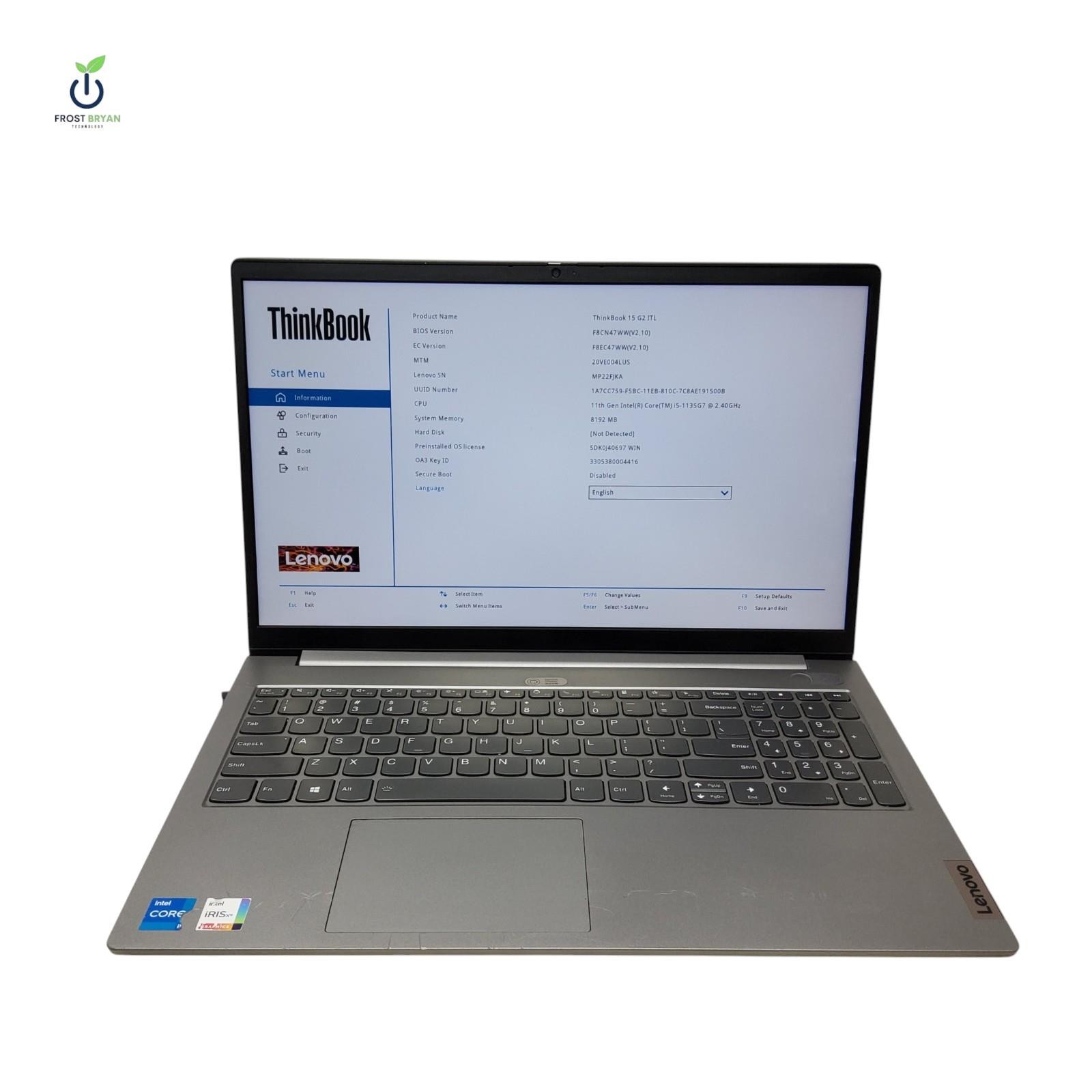 Lenovo ThinkBook 15 G2 ITL 15.6" i5-1135G7 8GB No SSD No OS Grade C [READ]