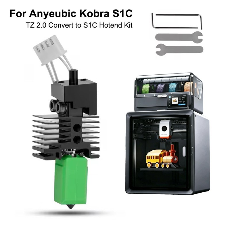 Upgraded Hotend Kit for Anycubic Kobra S1 Combo with 0.4mm Hardened Steel Nozzle