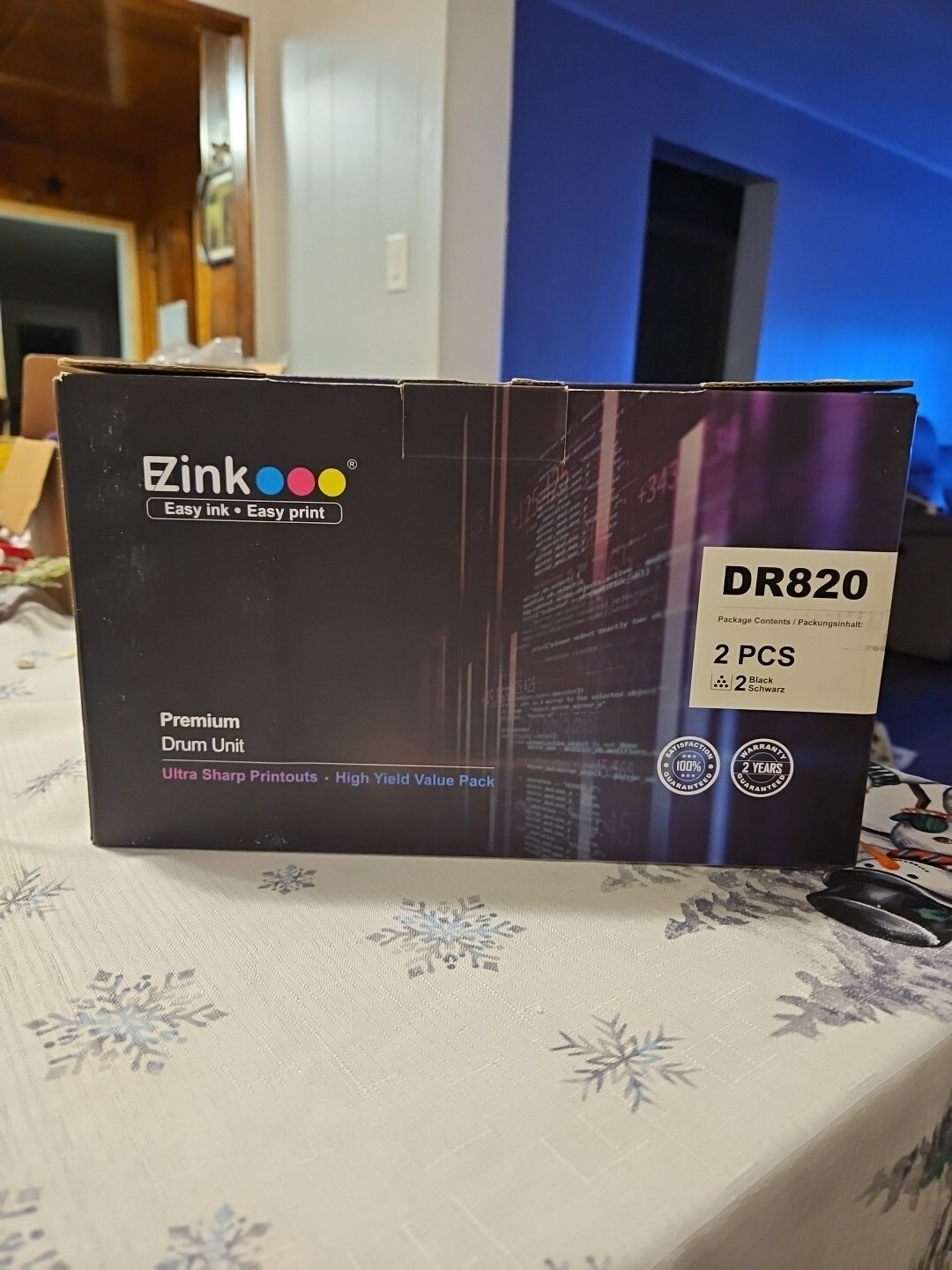 (2) PACK BLACK EZINK DR820 DRUM UNIT  NEW- OPEN BOX - SEALED IN PLASTIC-SEE PICS