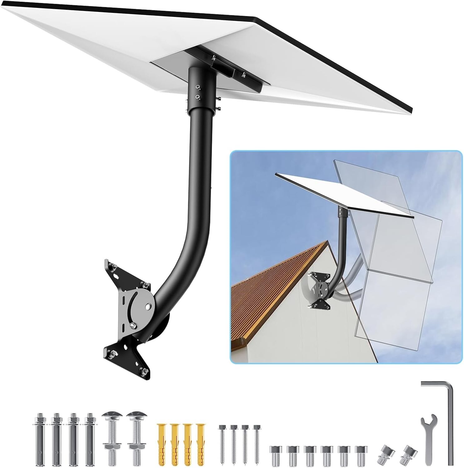 Starlink Gen 3 Mount 180°Adjustable Wall Roof Mounting Kit for Standard 4/4X/V3