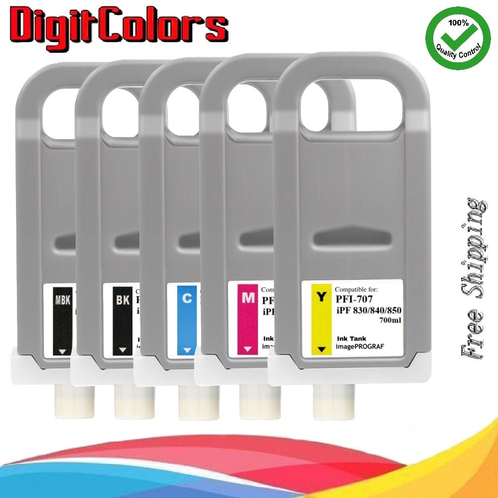 PK of 3 colors of PFI-707 Ink Tank for Canon IPF830 IPF 840 IPF850 PFI707