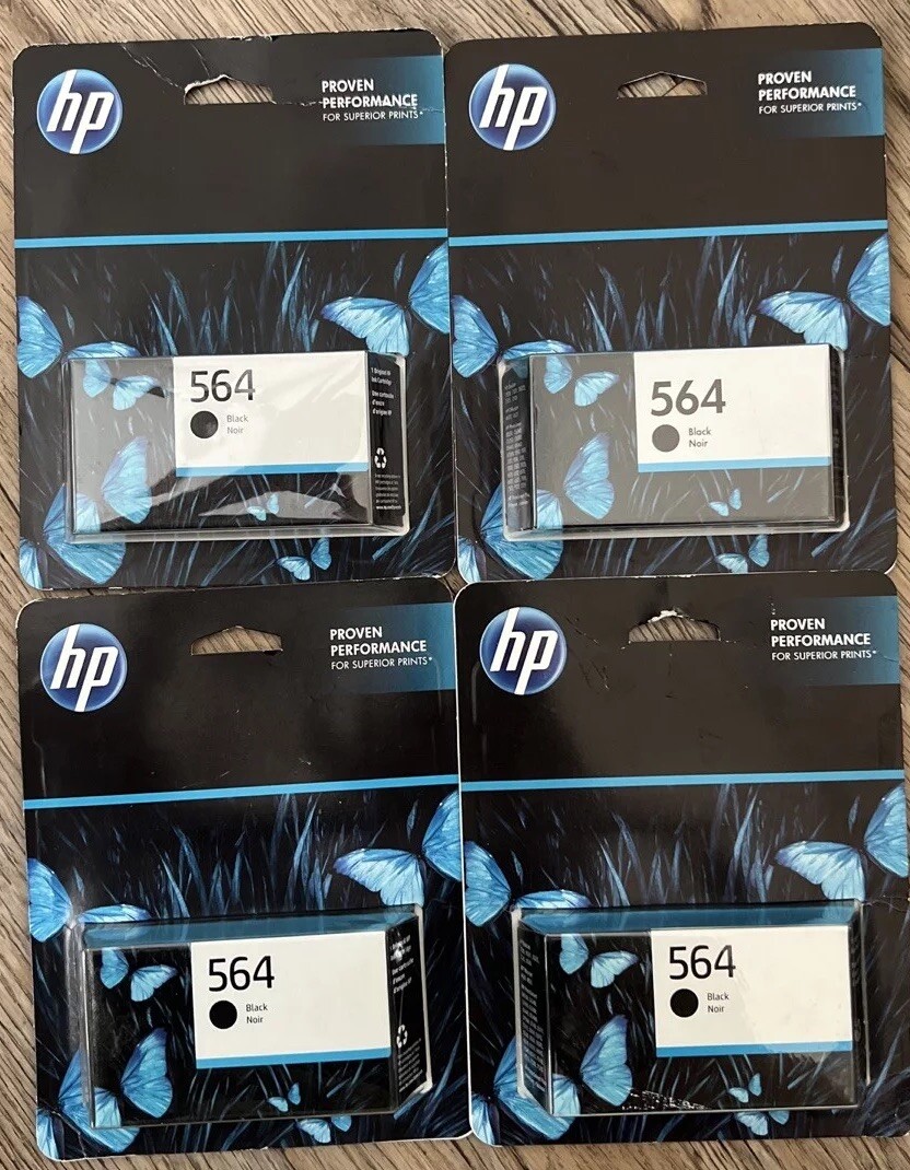 8 Pack Genuine HP 564 Black Ink Cartridge InkJet CB316WN Warranty Ends READ DISC