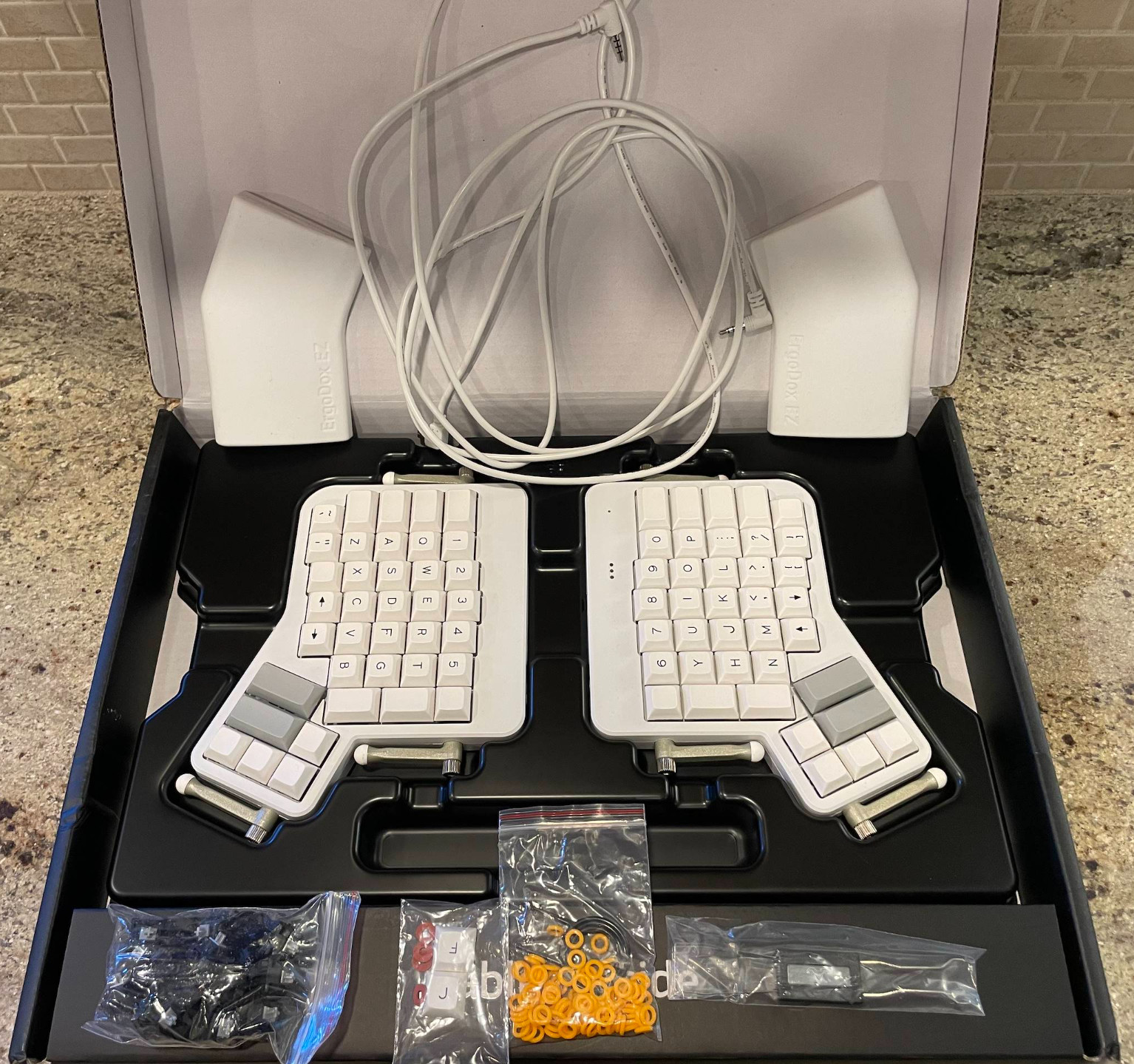 ErgoDox EZ Split Ergonomic Programmable Wired Mechanical Keyboard White