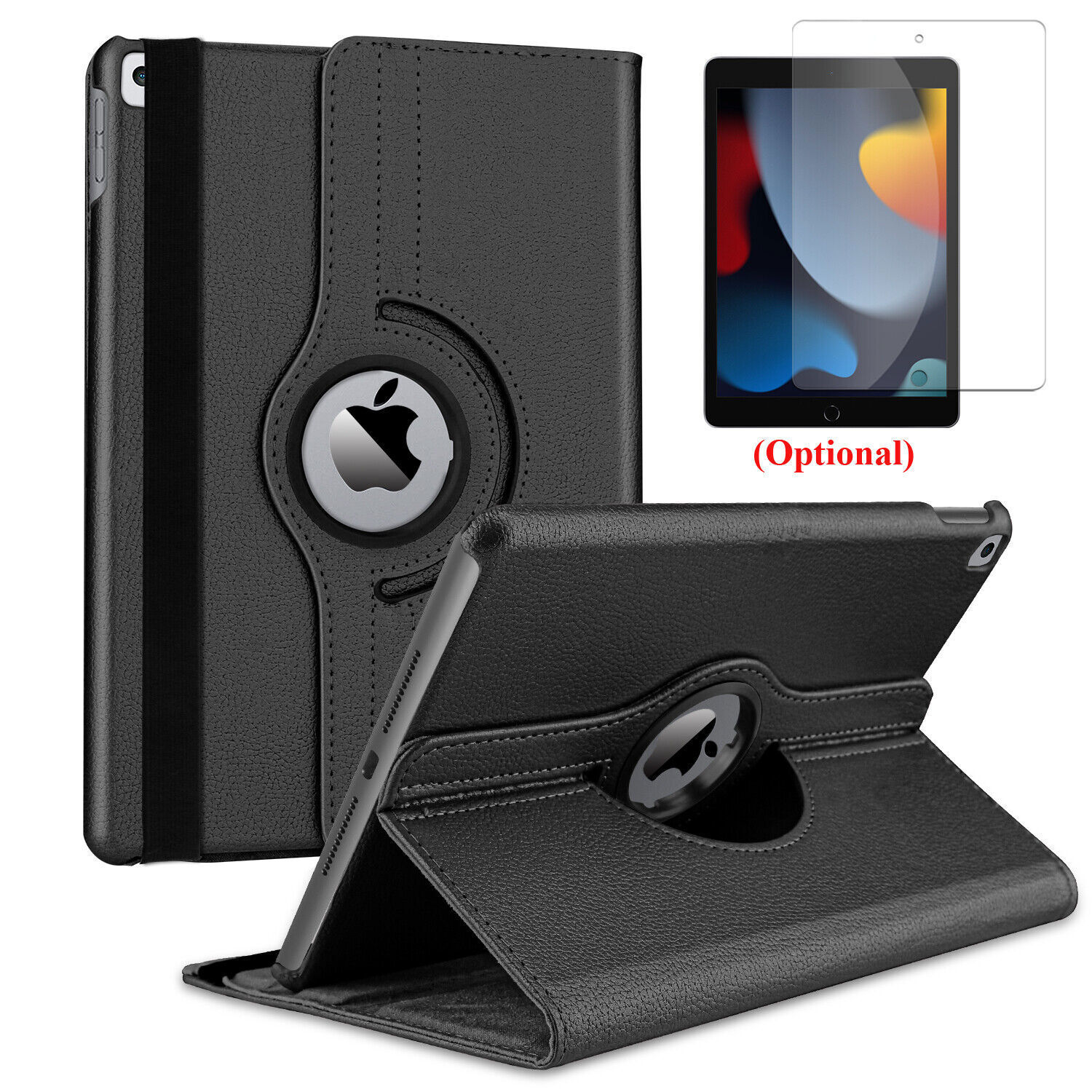 For iPad 10.2" 9th 8th 7th Gen Leather Flip Case Stand Shockproof Cover w Screen