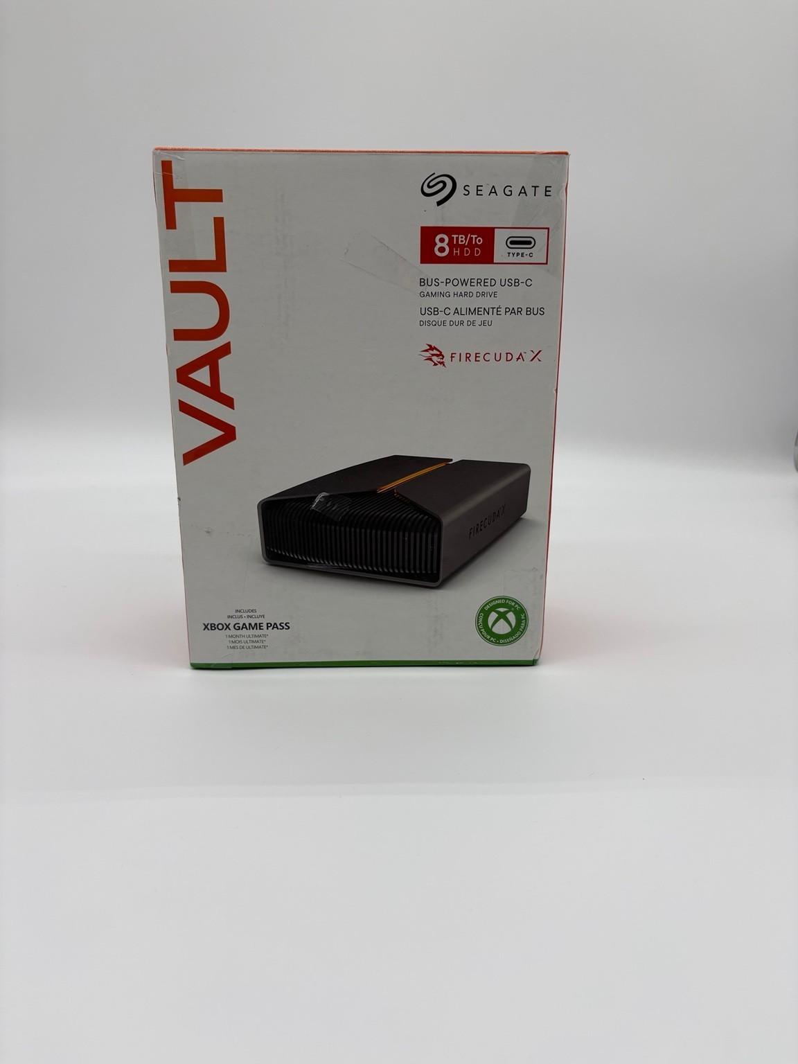 Seagate FireCuda X Vault 8TB USB-C External Gaming Hard Drive PC Tested Working