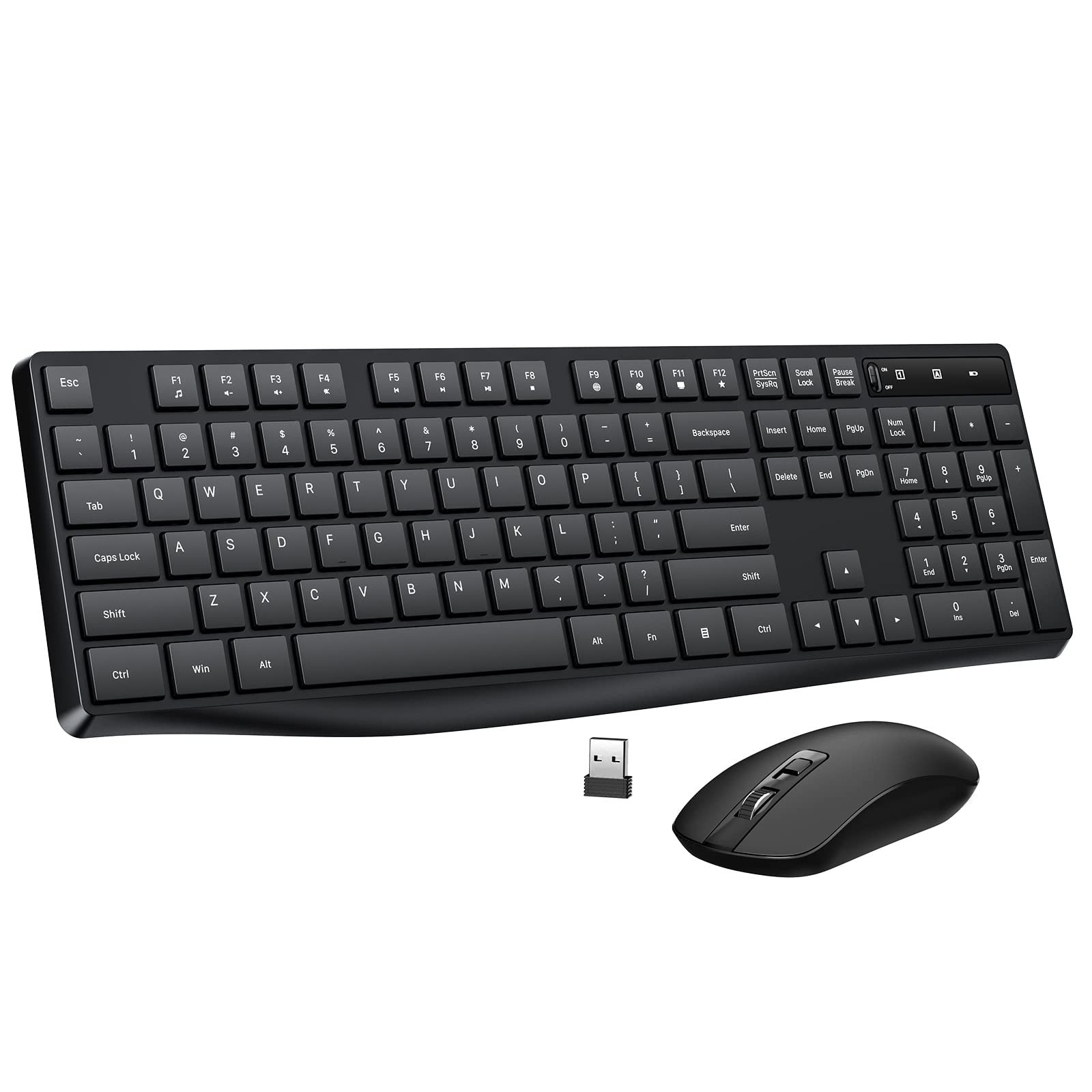 Combo Teclado y mouse Inalambricos para Windows, Android TV Box/Raspberry / PC
