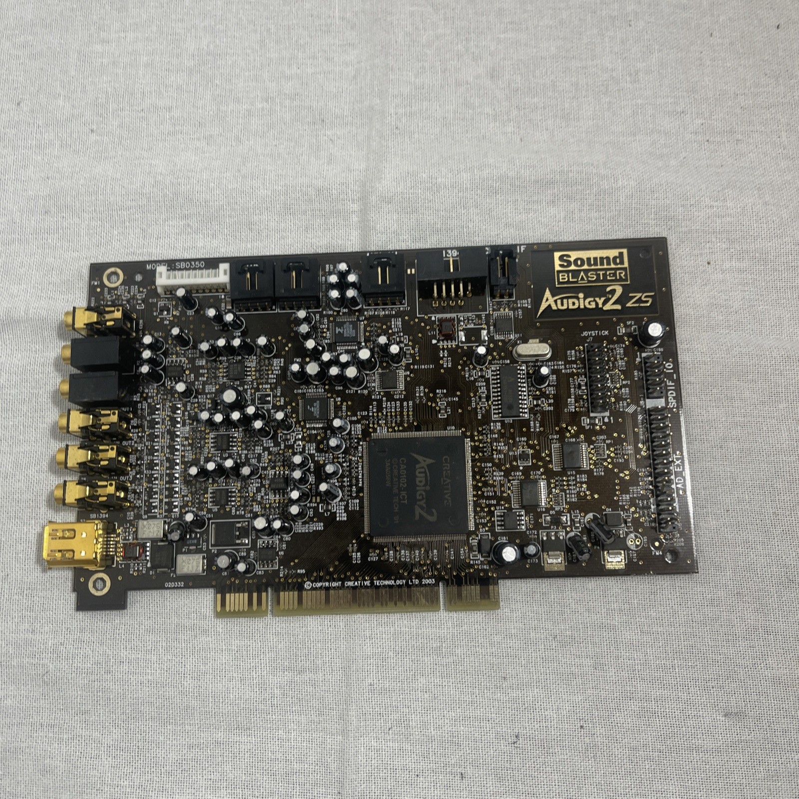 Creative Sound Blaster Audigy 2 ZS SB0350 PCI 7.1 Sound Card, S/PDIF