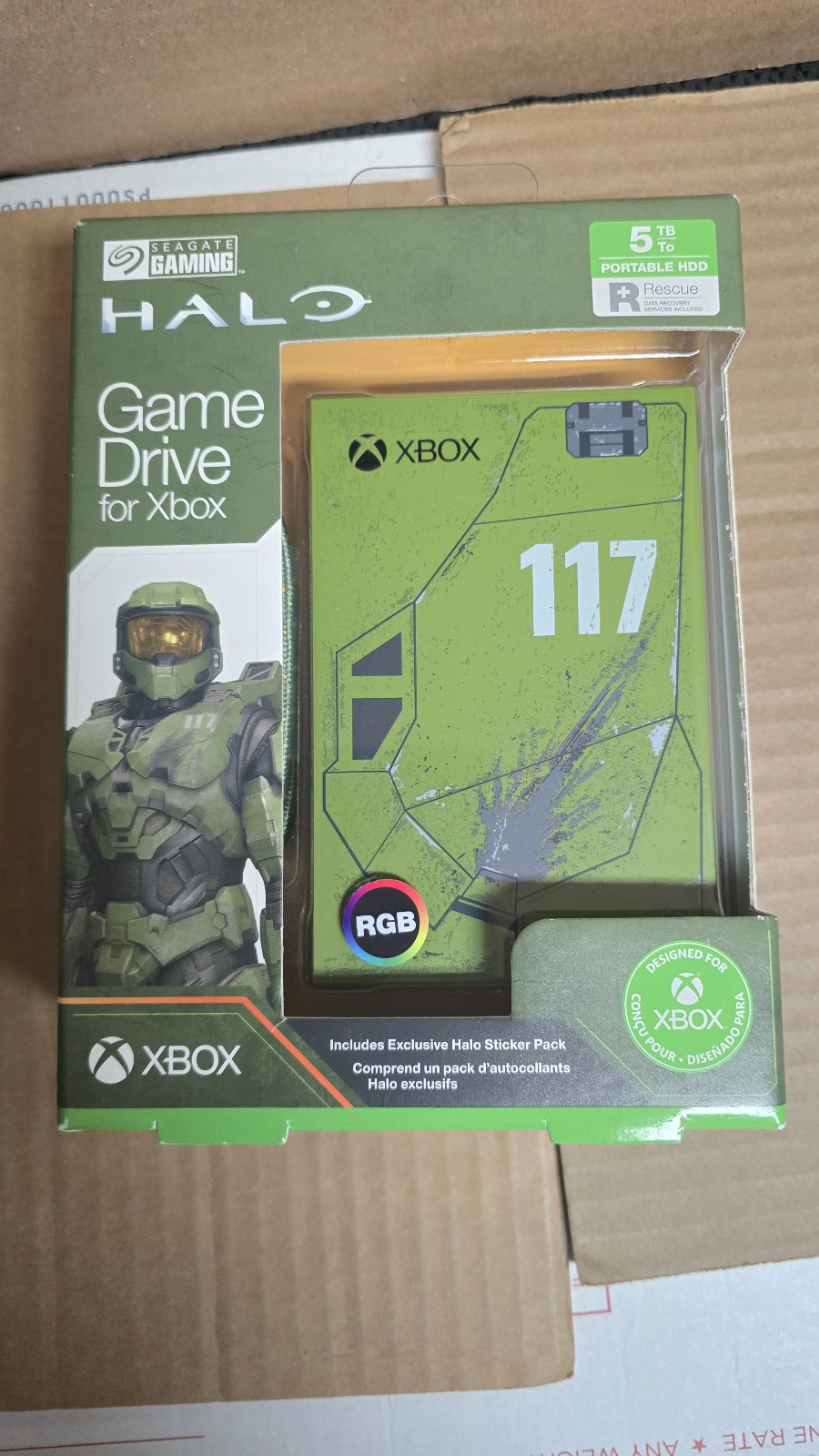 Seagate Halo Infinite Special Edition 5TB External Game Drive Microsoft  G1N