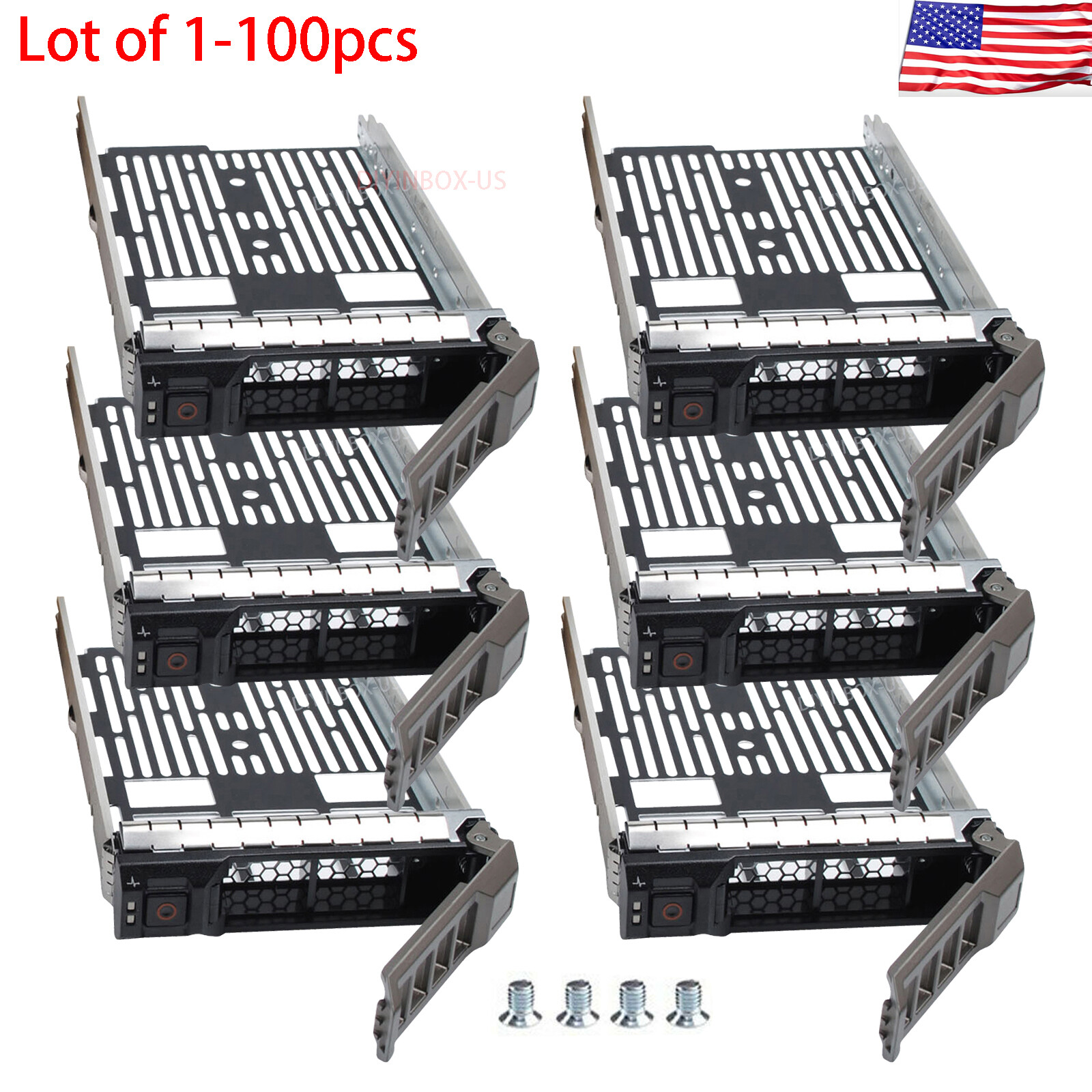 Lot Dell 3.5"LFF SATA SAS Drive Tray R730 R730XD R530 R630 0KG1CH KG1CH w/screws