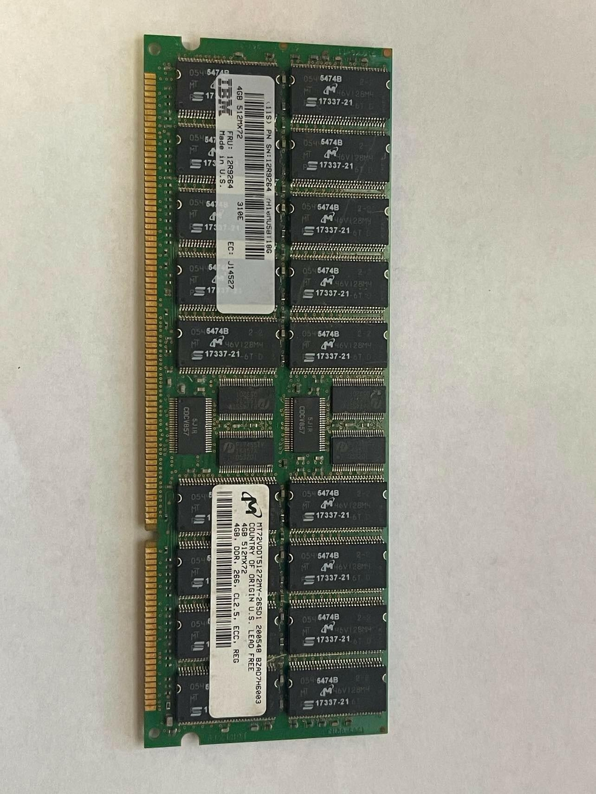 IBM 12R9264 4GB DIMM 208-PIN (1x4GB)