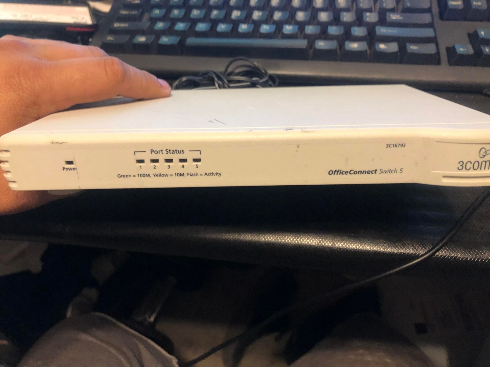3COM 3C16790 5 Port Ethernet Switch OfficeConnect 10/100 mbps Layer 2 Dual Speed