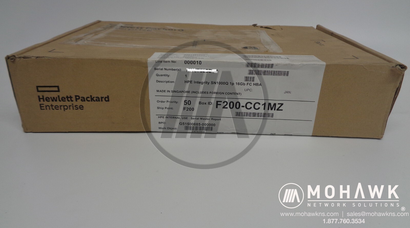 QW971A 699764-001 HPE StoreFabric SN1000Q 16GB 1Port PCIe FC HBA HPE Retail NEW