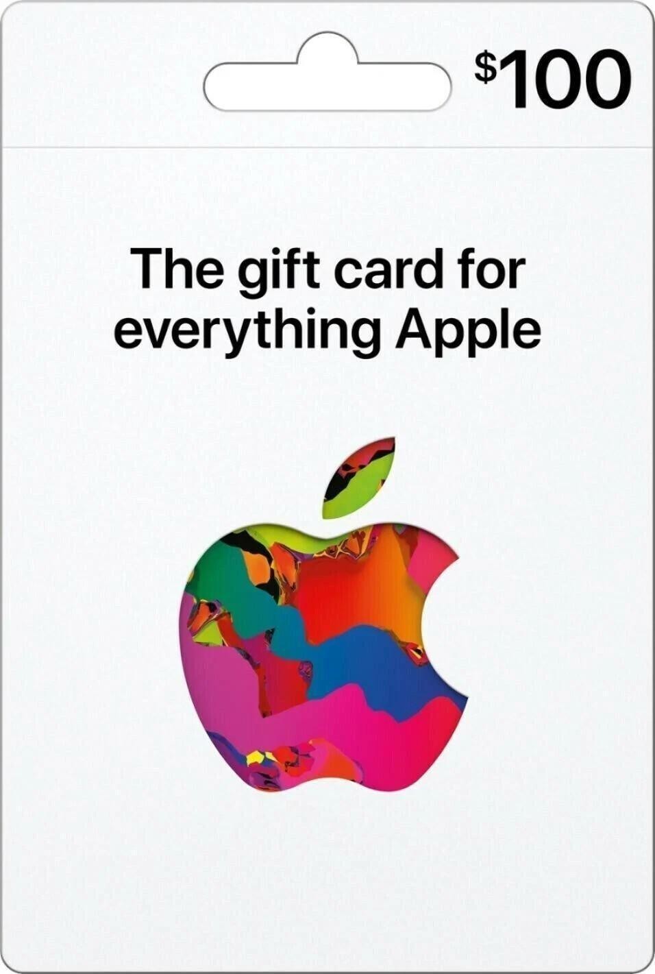 Apple $100 Gift Card, Physical Card, 