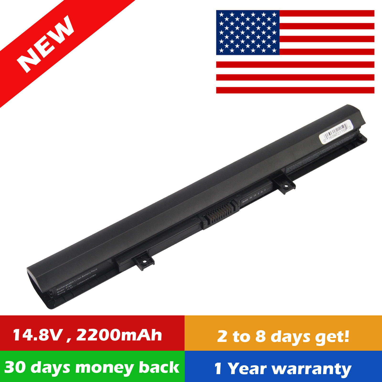 Battery For Toshiba Satellite S55-b5280 S55-b5289 S55-B5292 S55T-B5233 S55T-B523