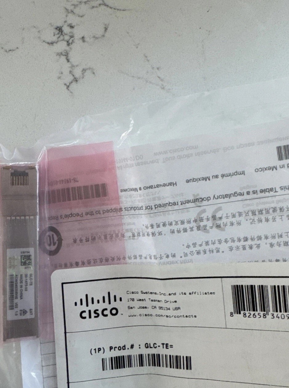 Original Cisco GLC-TE  New sealed W/hologram