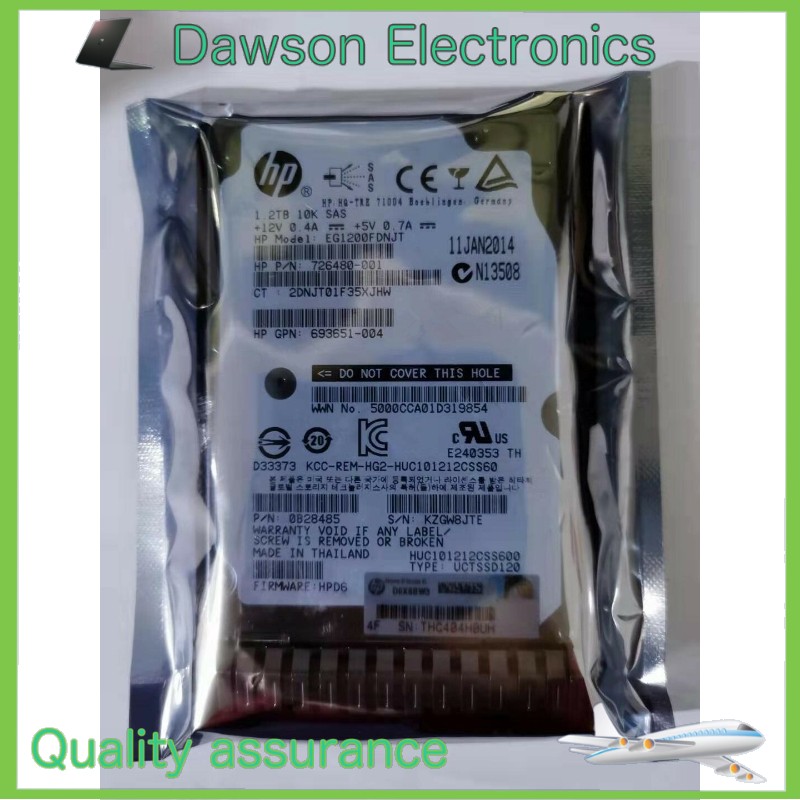 HP 1.2TB 10K SAS 2.5" 6Gbps Server Hard Drive DL380 DL360 DL120 DL385 G8 G10 G9