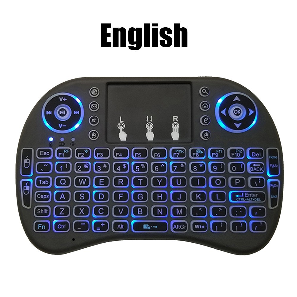 Mini Wireless Keyboard Remote Touchpad 2.4AireSmart TV Android TV Box PC Backlit