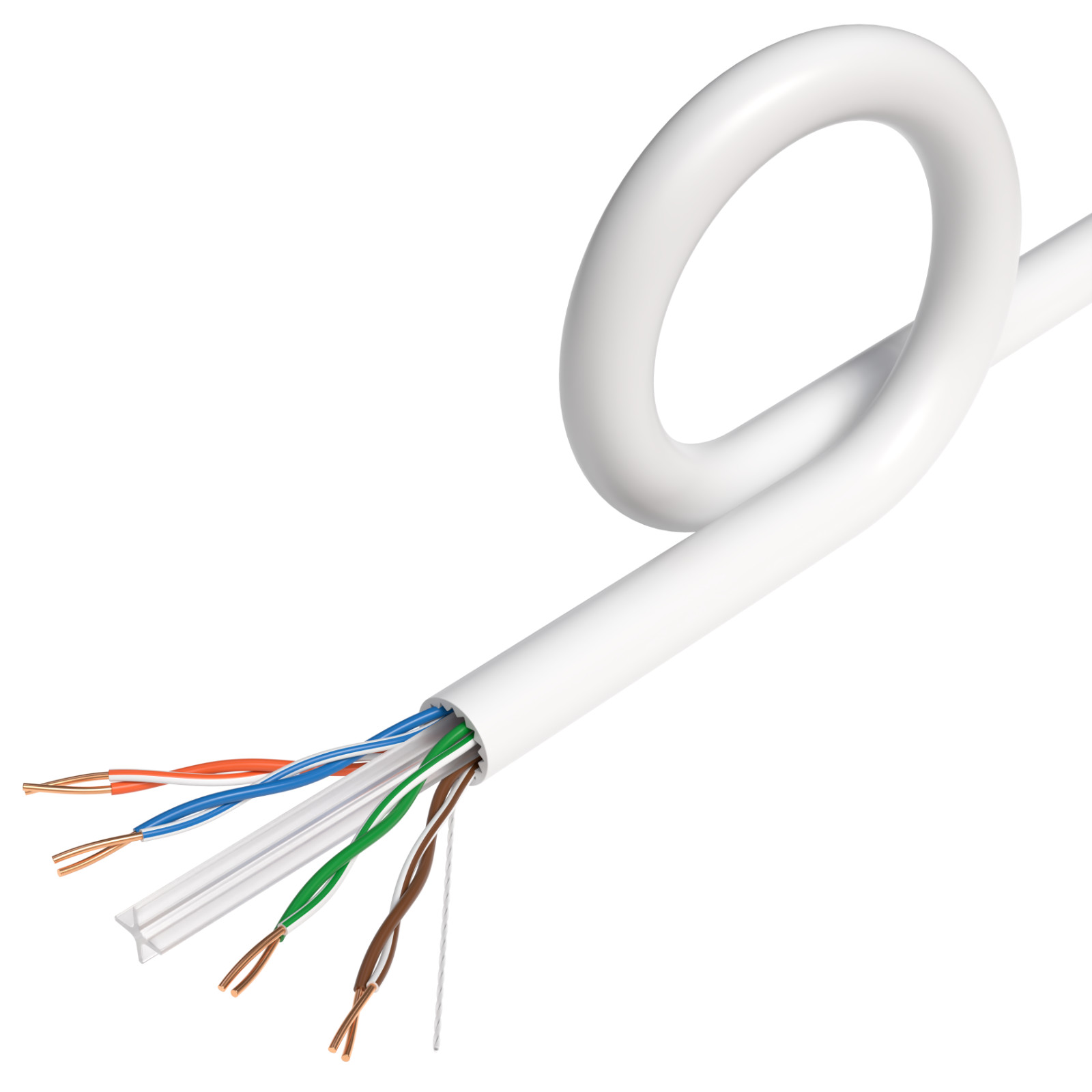 Cat6A UTP 1000ft Solid Copper Ethernet Cable 23AWG 10Gbps High-Speed Wire LOT