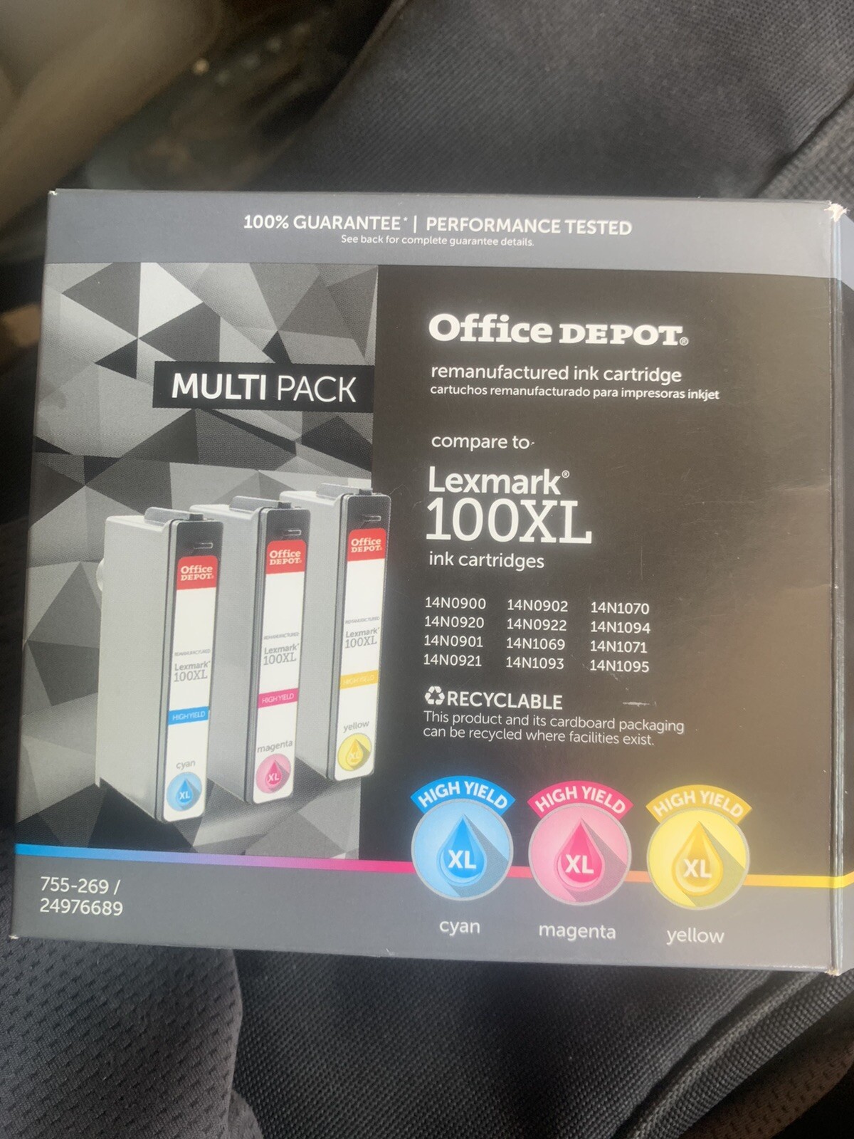 Lexmark 100XL Office Depot Brand Hi-Yield 3 Pack