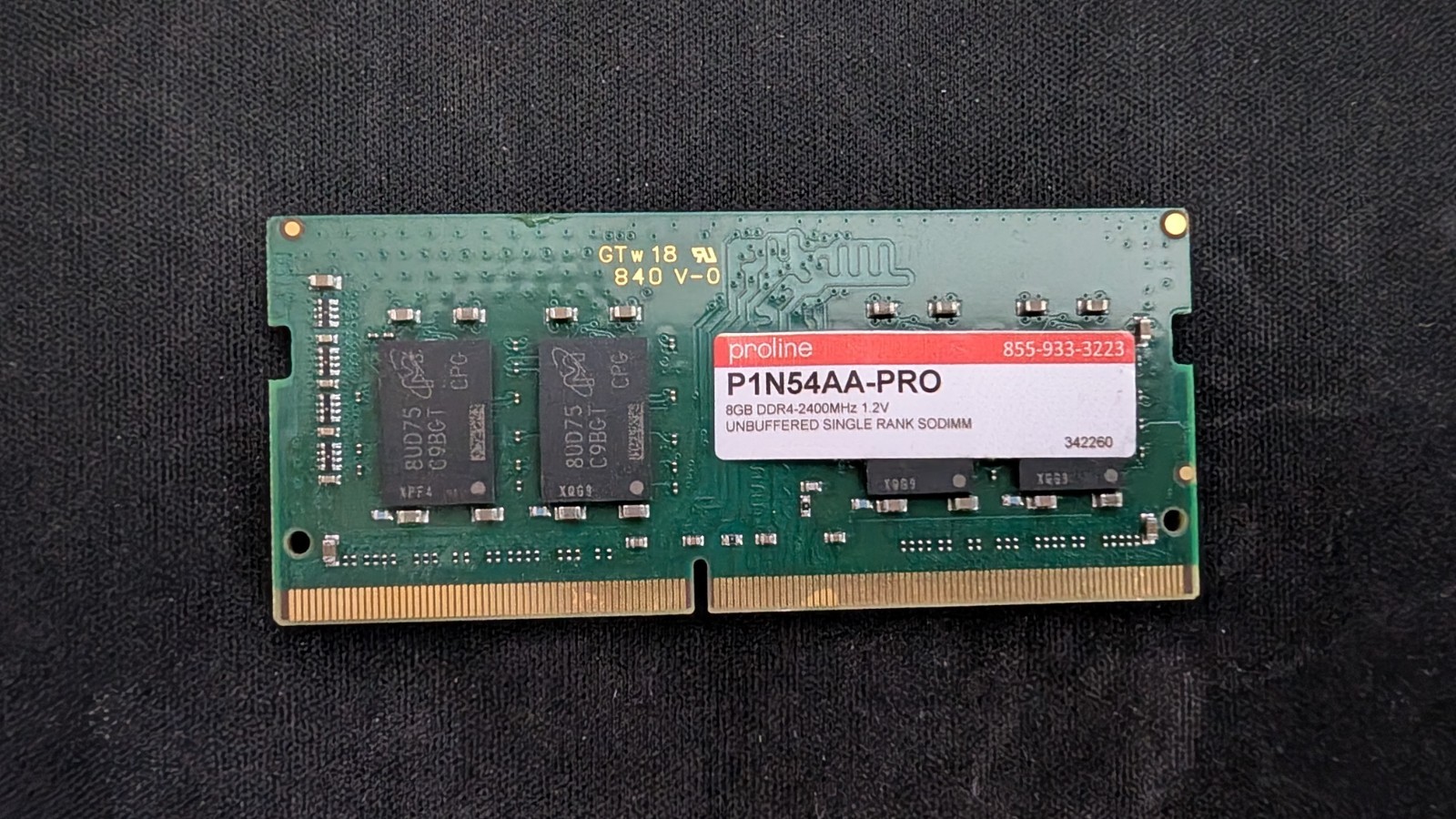 Proline 8GB DDR4-2400 PC4-2400T 1Rx8 SODIMM RAM P1N54AA-Pro