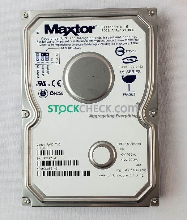 Maxtor E-H011-02-3122 Hard Disk Drive