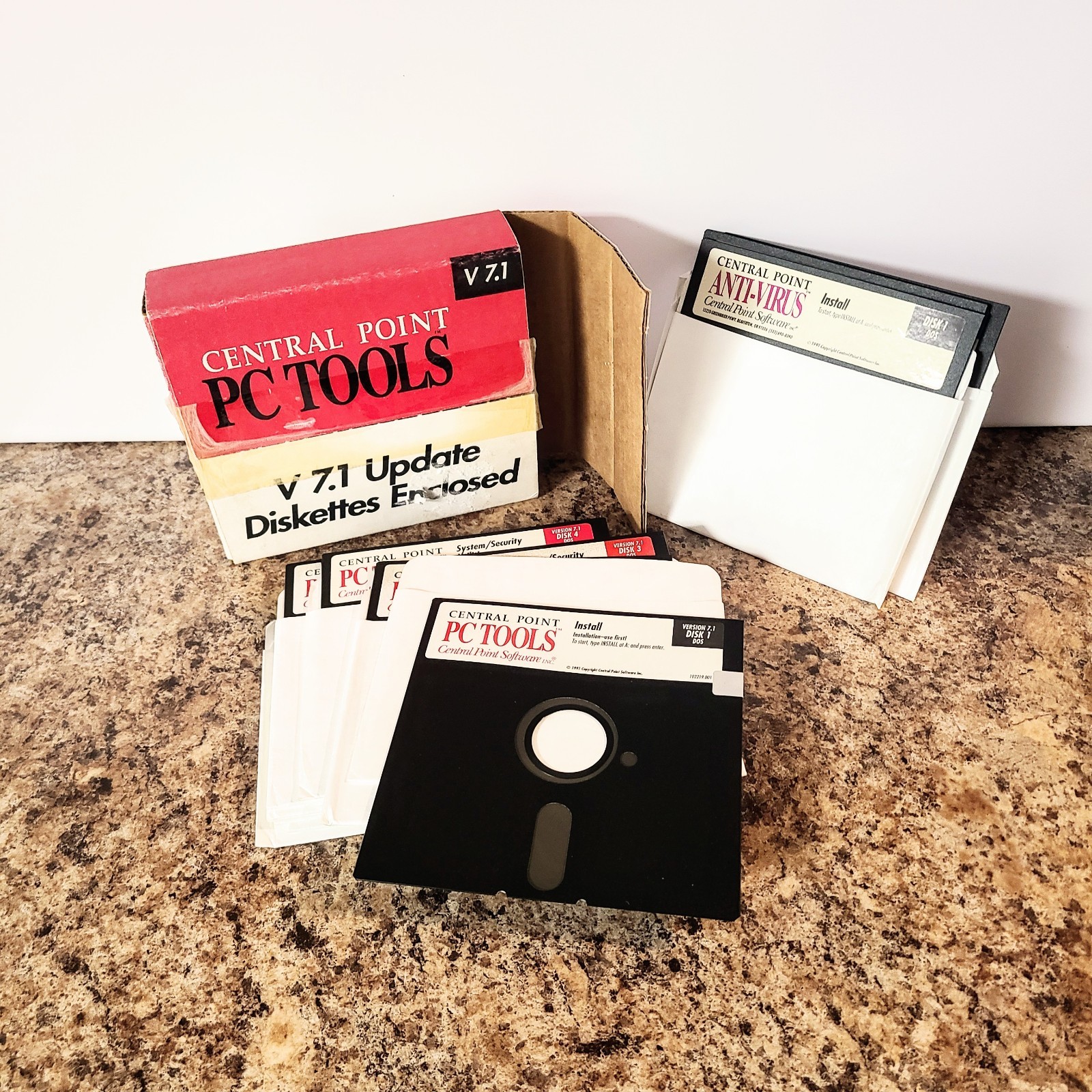 1991 Central Point PC Tools, 5" Floppy Diskettes, DOS Disks, 17 Disks In All