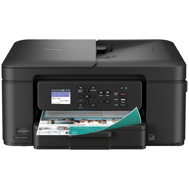 Brother Work Smart MFC-J1360DW Wireless Color All-In-One Inkjet Printer, Best fo
