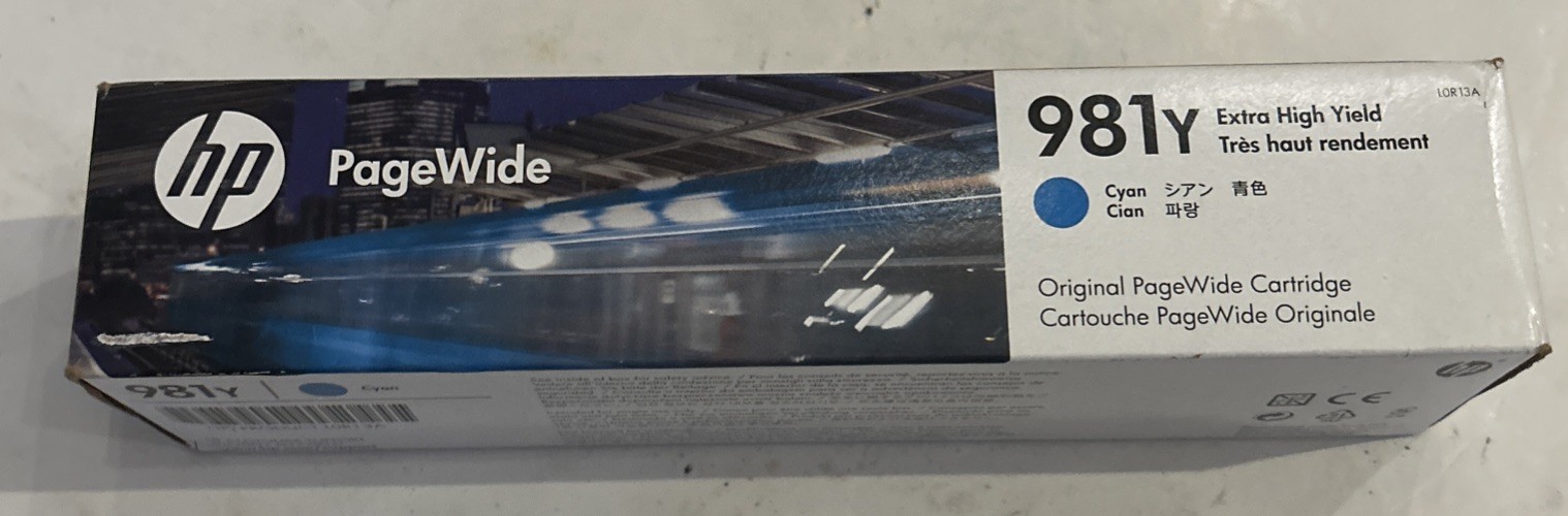 HP L0R13A (981Y) Cyan PageWide Extra High Yield Ink Cartridge Genuine OEM