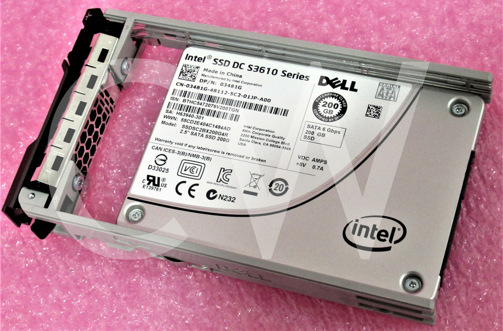 3481G 03481G DELL 200GB 6Gb/s 2.5" MLC SATA Solid State Drive SSDSC2BX200G4R