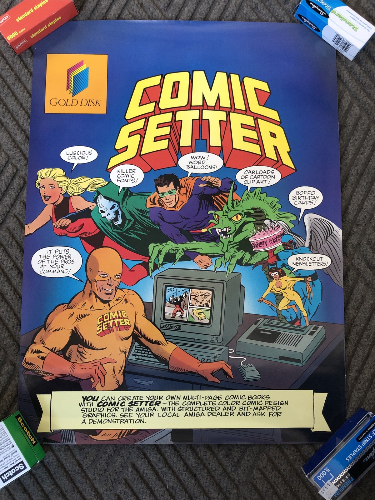 Comic Setter POSTER ©1988 Gold Disk Inc. for Commodore Amiga
