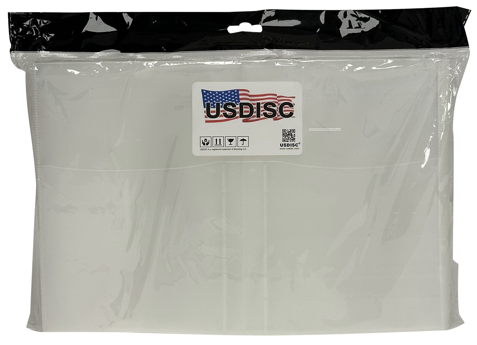 USDISC Plastic Sleeves 4mil 11 x 7.5, Double 2 Disc (Clear) Lot